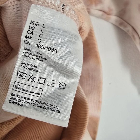 NWT H&M Edition by John Boyega Tie-dye Cotton Sweatshirt Pink Large - Picture 13 of 16